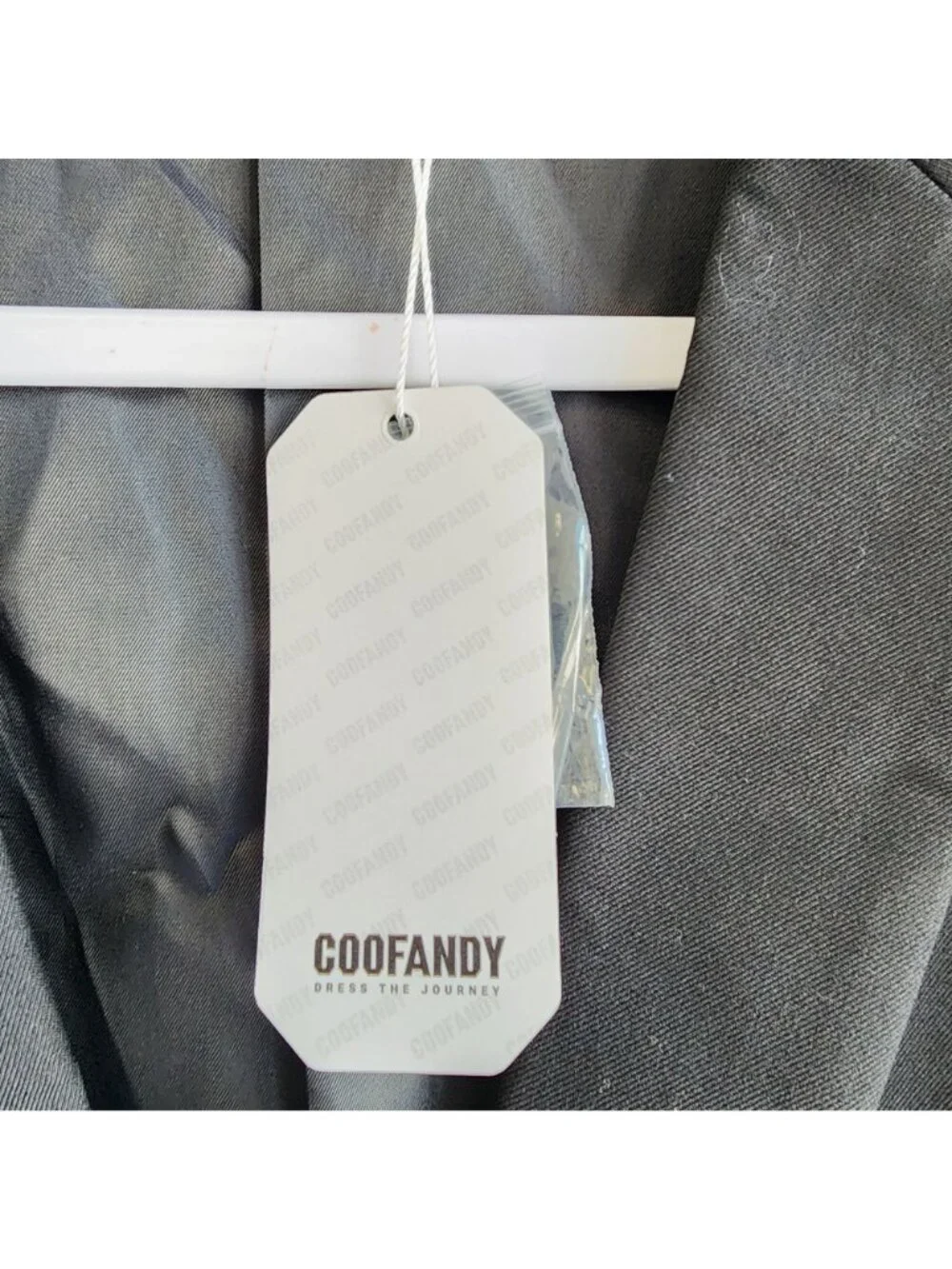 Coofandy Mens Black Size XL Two-Button Suit Jacket Blazer With Tags